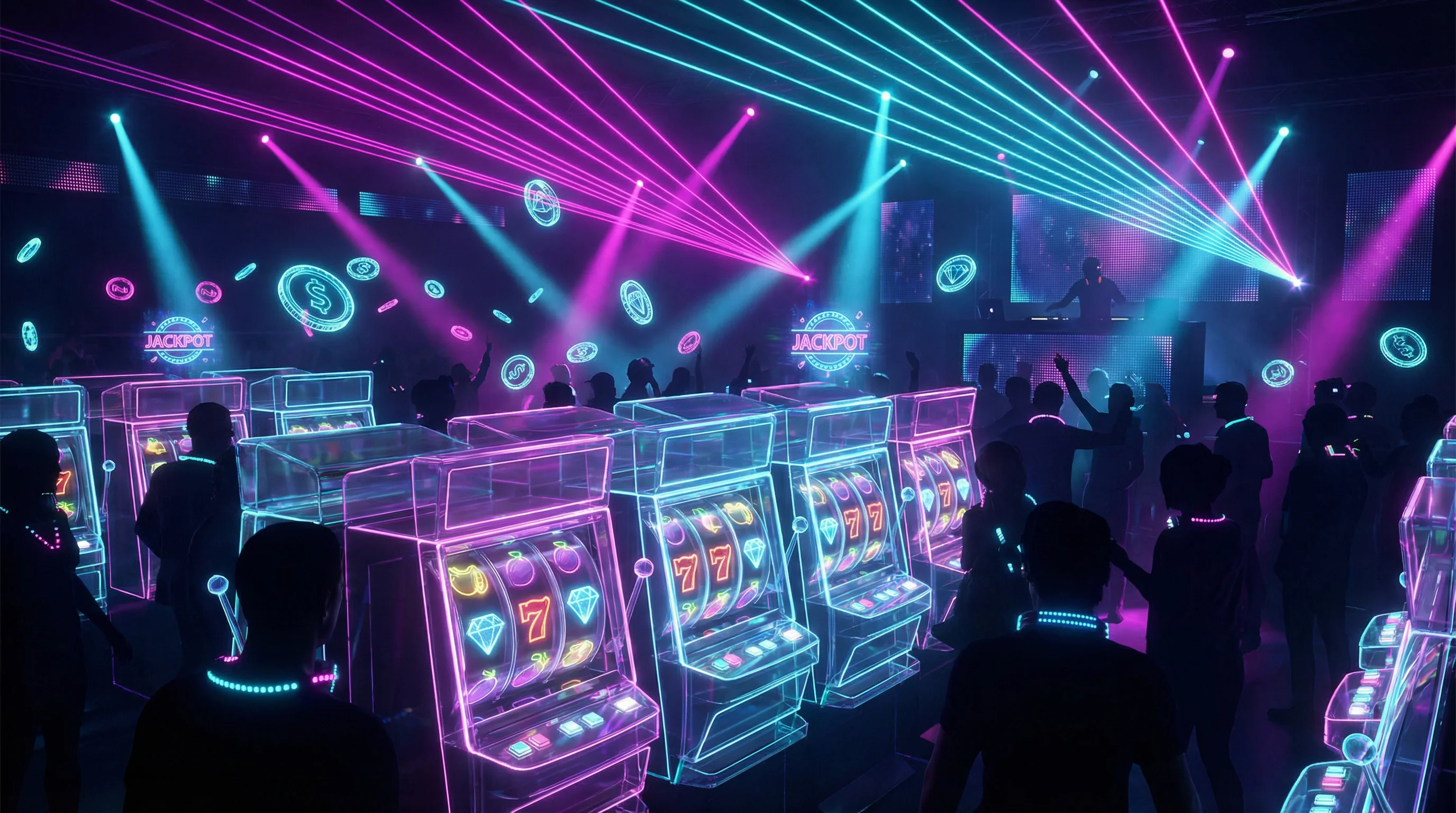 Tragamonedas en línea con luces neón en Zamba Casino